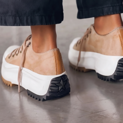 Women's High Platform Canvas Sneakers Classic Lace-Up Style