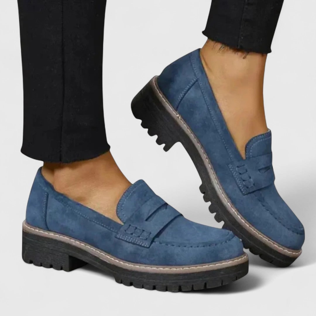 Women's Lug Sole Loafers Slip-On with Penny Strap | Casual Footwear - Image 3