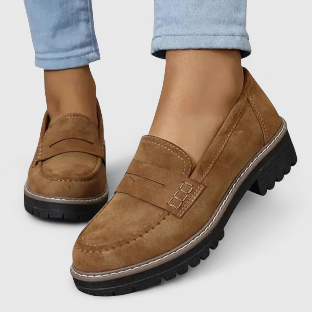 Women's Lug Sole Loafers Slip-On with Penny Strap | Casual Footwear - Image 4