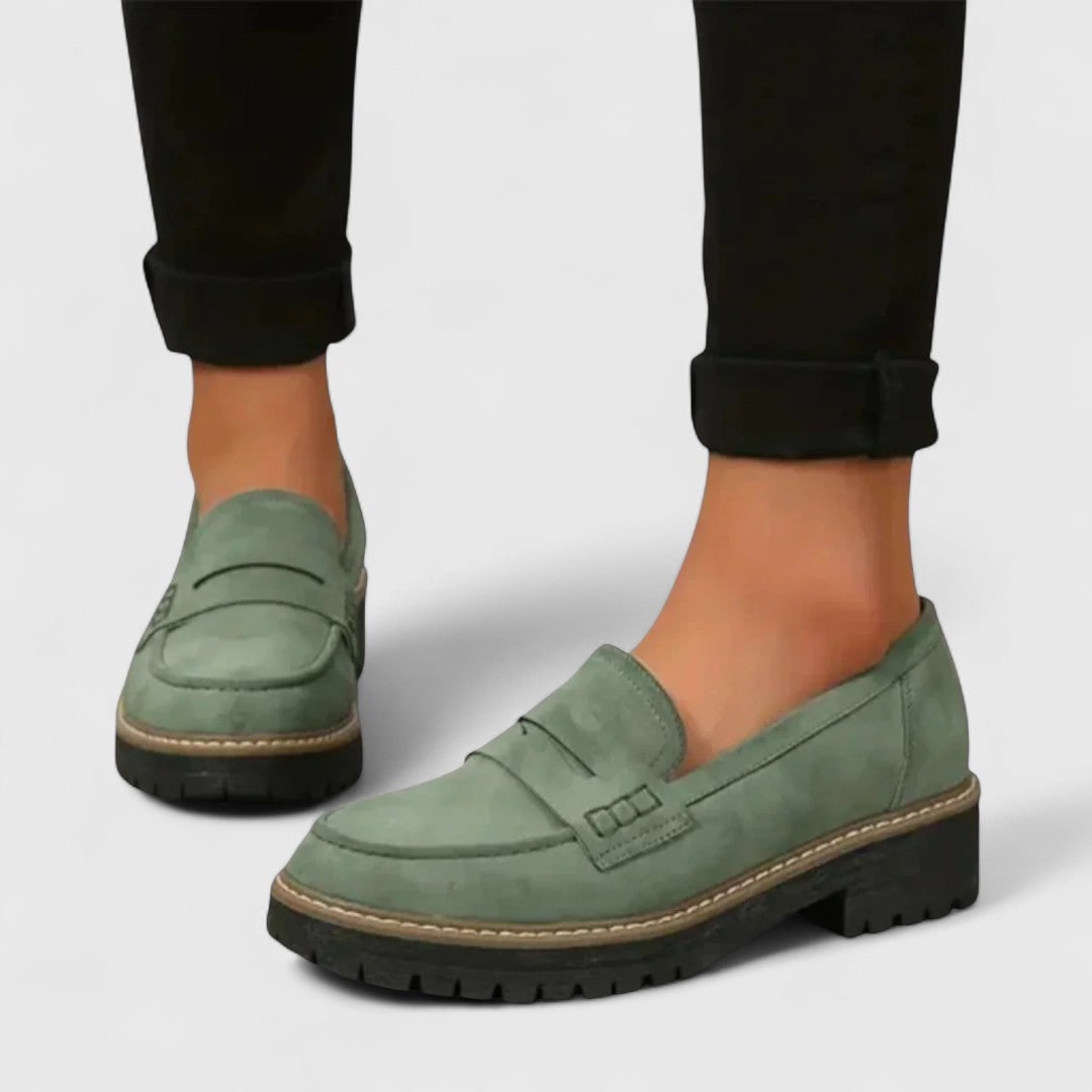 Women's Lug Sole Loafers Slip-On with Penny Strap | Casual Footwear - Image 5
