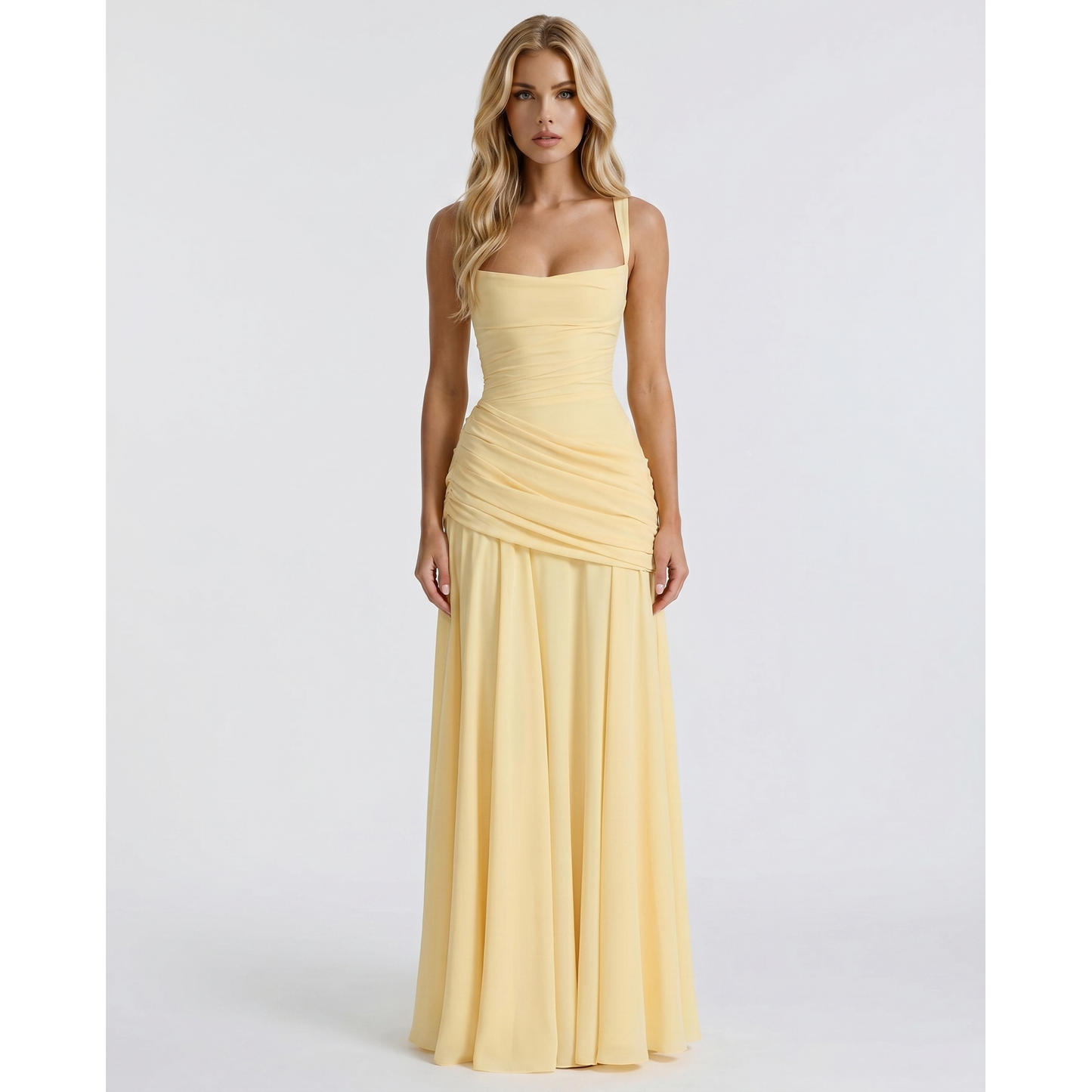 Women's Maxi Dress Sleeveless Ruched | Formal Party Dress - Image 1