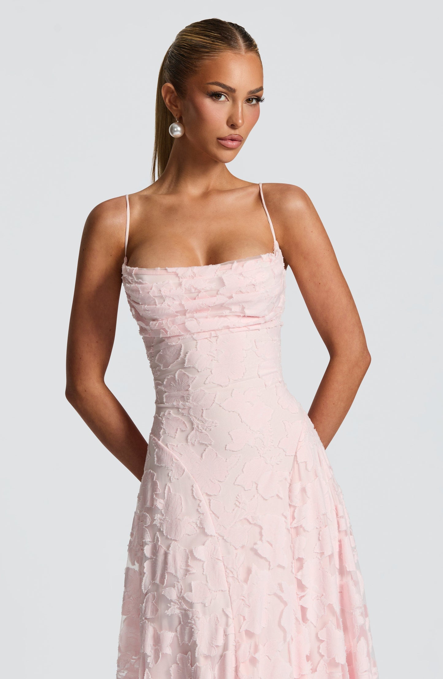 Women's Maxi Dress Spaghetti Strap Cowl Neck | Floral Long Gown - Image 14