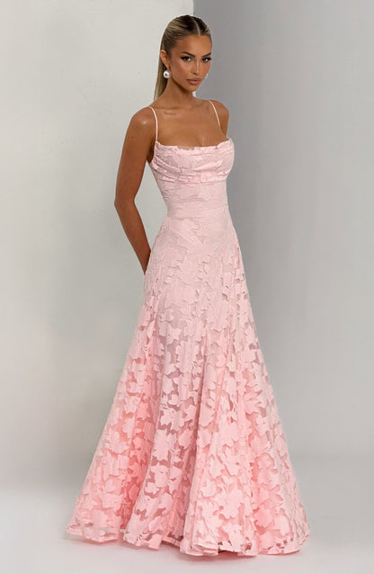 Women's Maxi Dress Spaghetti Strap Cowl Neck | Floral Long Gown - Image 15
