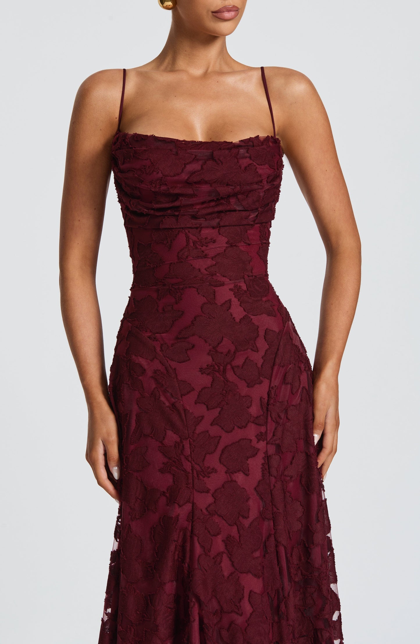Women's Maxi Dress Spaghetti Strap Cowl Neck | Floral Long Gown - Image 18