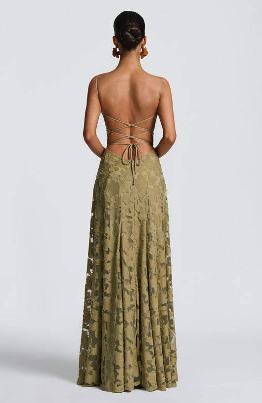 Women's Maxi Dress Spaghetti Strap Cowl Neck | Floral Long Gown - Image 2