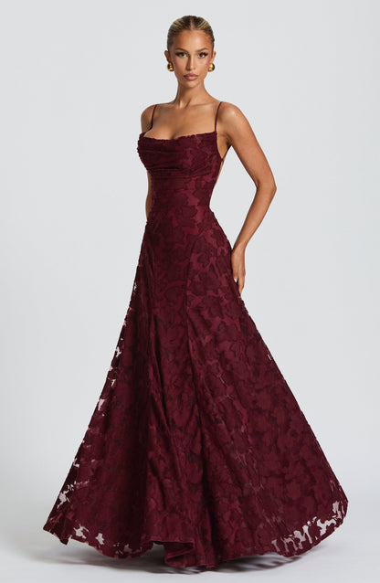 Women's Maxi Dress Spaghetti Strap Cowl Neck | Floral Long Gown - Image 20