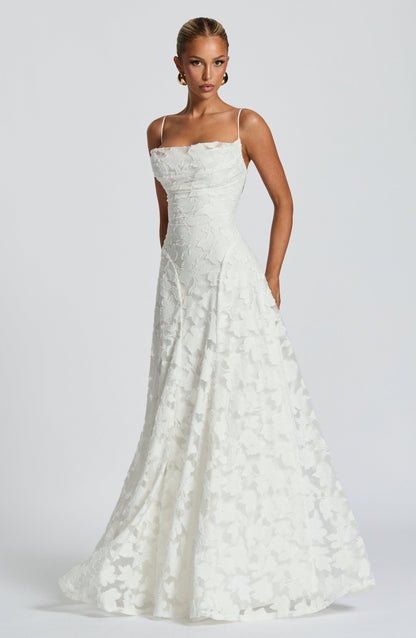 Women's Maxi Dress Spaghetti Strap Cowl Neck | Floral Long Gown - Image 6
