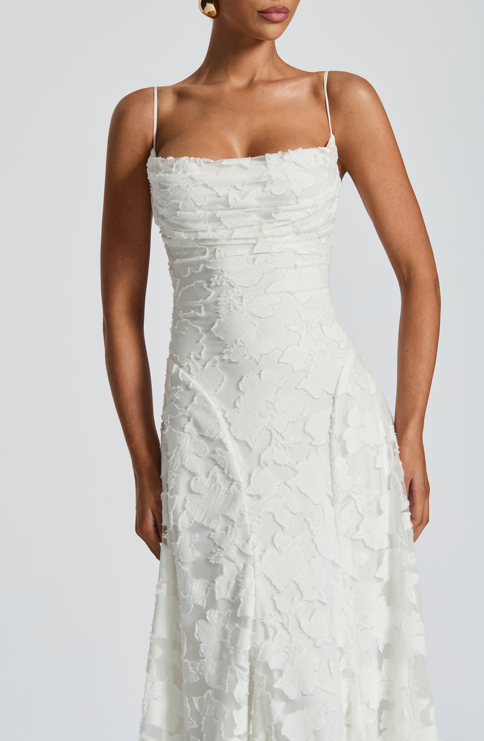 Women's Maxi Dress Spaghetti Strap Cowl Neck | Floral Long Gown - Image 8