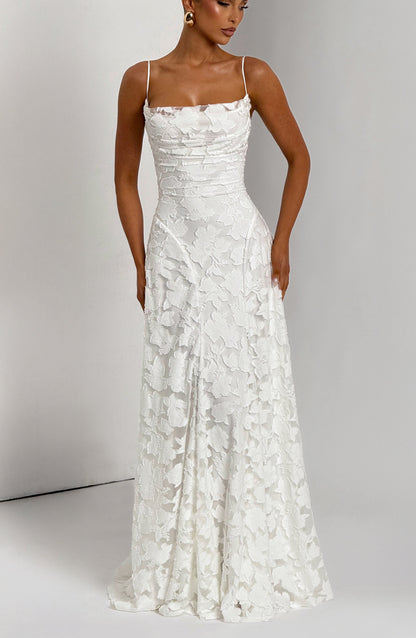 Women's Maxi Dress Spaghetti Strap Cowl Neck | Floral Long Gown - Image 9