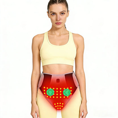 Women's Menstrual Heating Pad For Cramps Electric Wearable Abdominal Lower Back Wrap With Vibration Modes And Adjustable Straps - Image 1