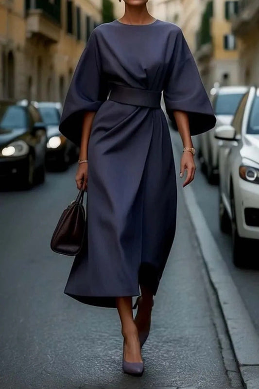 Women's Midi Dress Wide-Sleeve Wrap | Dress - Image 1