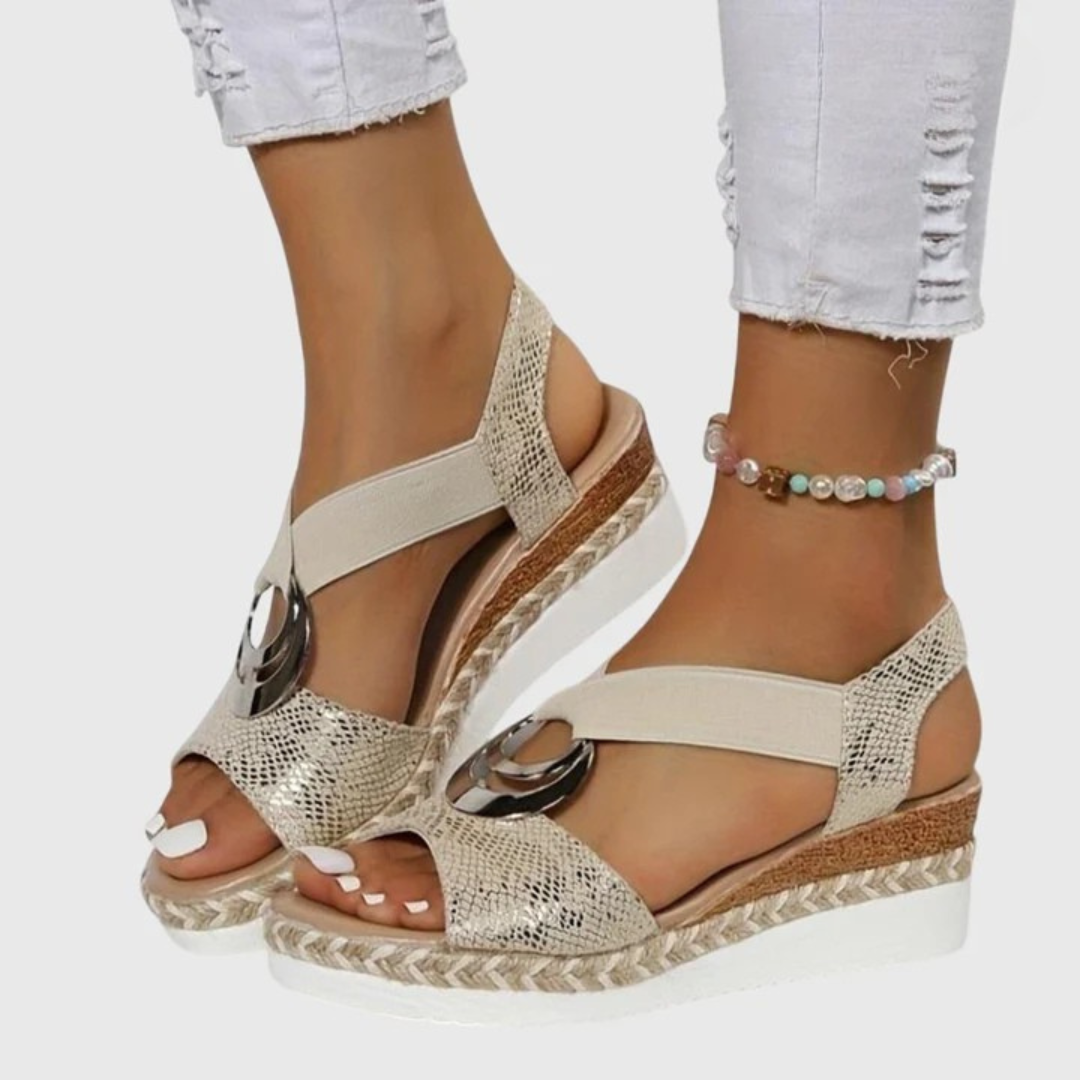 Women's Platform Espadrille Wedge Sandals with Open Toe