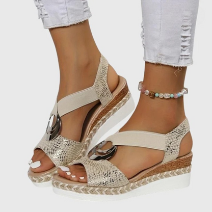 Women's Platform Espadrille Wedge Sandals with Open Toe