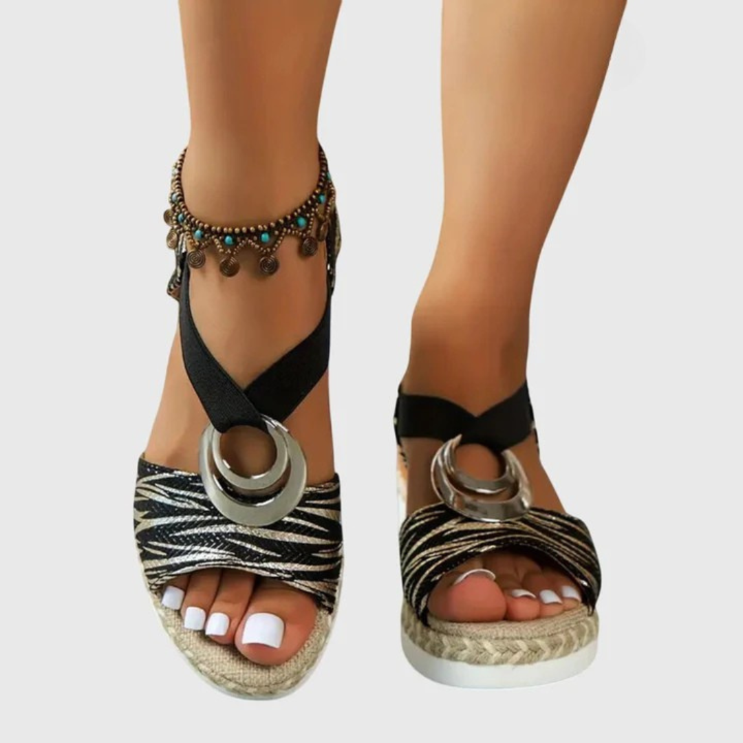 Women's Platform Espadrille Wedge Sandals with Open Toe