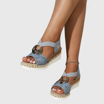 Women's Platform Espadrille Wedge Sandals with Open Toe