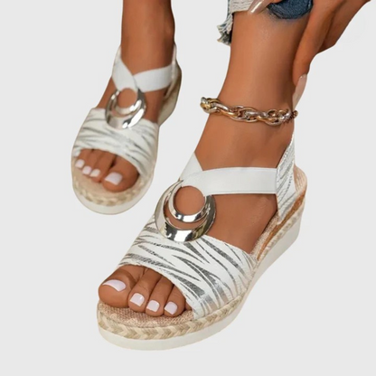 Women's Platform Espadrille Wedge Sandals with Open Toe