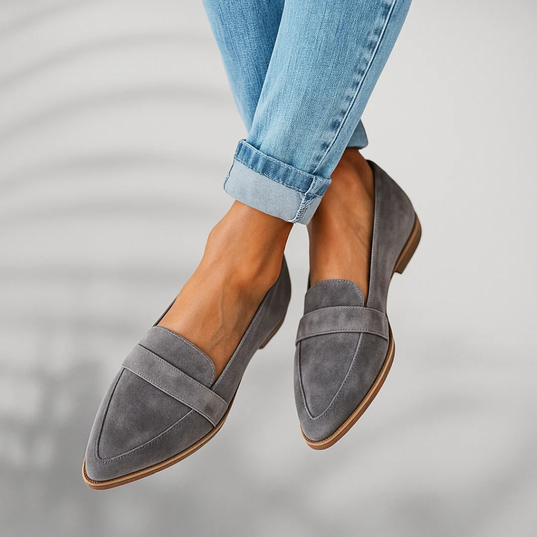 Women's Pointed-Toe Loafers Slip-On Flats with Decorative Vamp Band - Image 5
