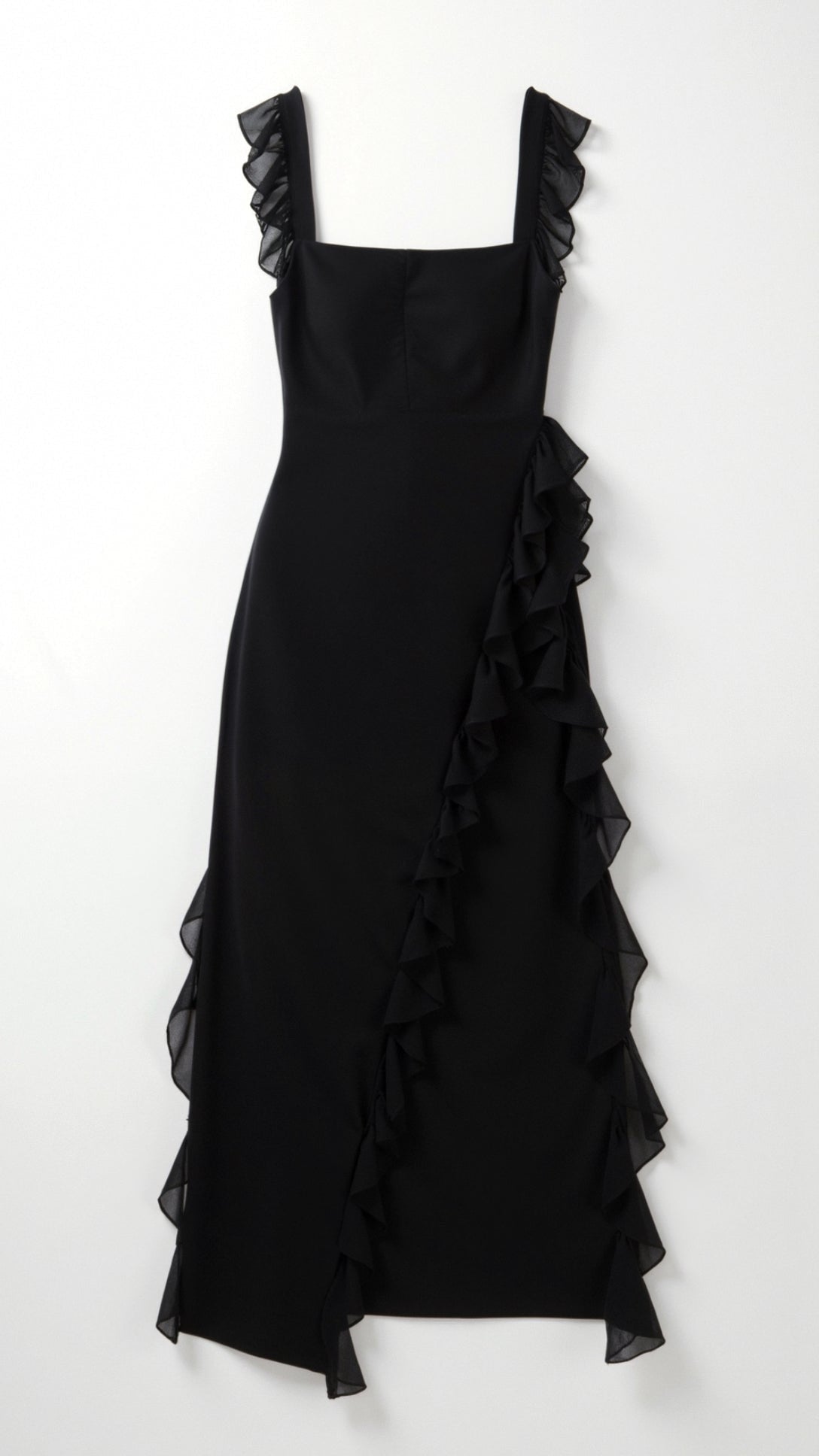 Women's Ruffled Maxi Long Formal Dress | with Side Slit - Image 18