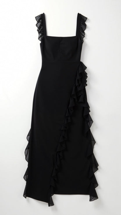Women's Ruffled Maxi Long Formal Dress | with Side Slit - Image 18