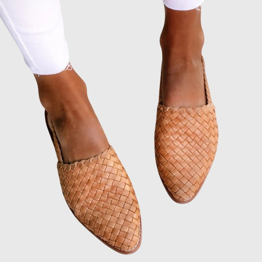 Women's Shoes Woven Flats Pointed-Toe Mules Flat - Image 1