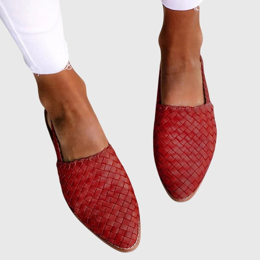 Women's Shoes Woven Flats Pointed-Toe Mules Flat - Image 2