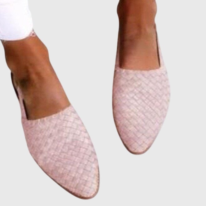 Women's Shoes Woven Flats Pointed-Toe Mules Flat - Image 5