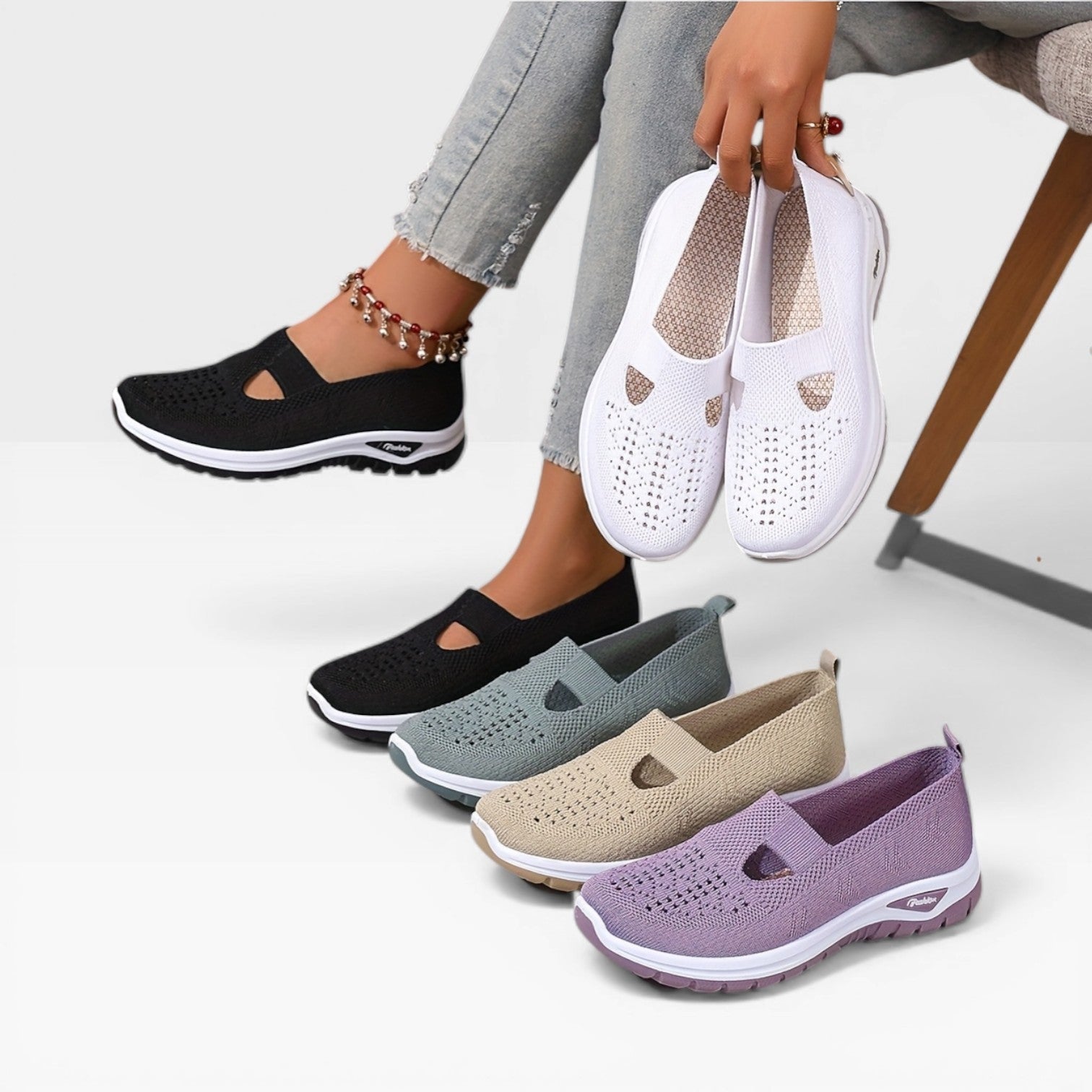 Women's Slip-On Walking Shoes Cushioned | Casual Slip on Shoes - Image 10
