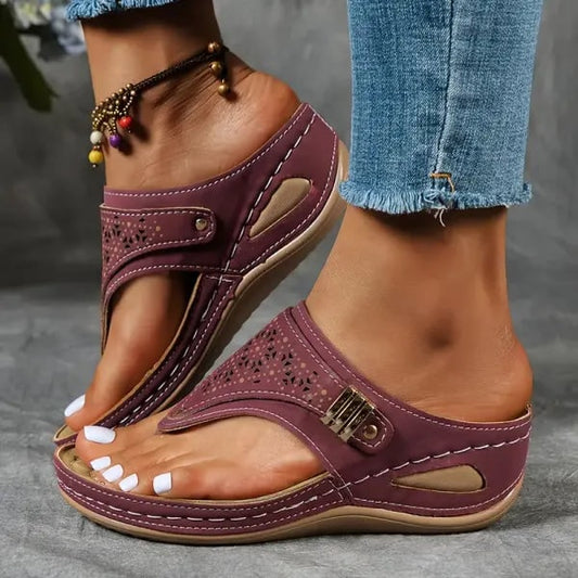 Women's Wedge Thong Sandals | Supportive Orthopedic Sandals for Summer - Image 2