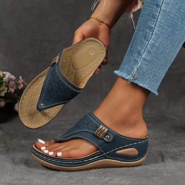 Women's Wedge Thong Sandals | Supportive Orthopedic Sandals for Summer - Image 3