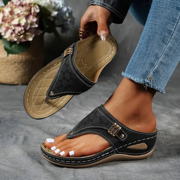 Women's Wedge Thong Sandals | Supportive Orthopedic Sandals for Summer - Image 4