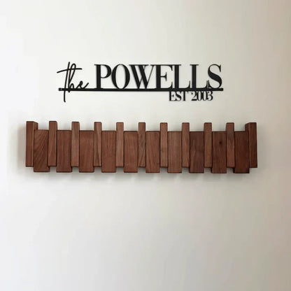 Wooden Coat Rack Natural Wood Tones - Image 1