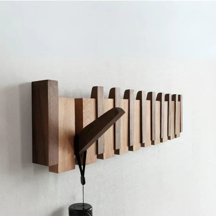 Wooden Coat Rack Natural Wood Tones - Image 10