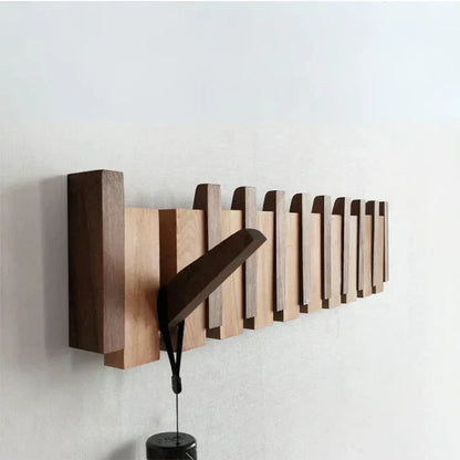 Wooden Coat Rack Natural Wood Tones - Image 10