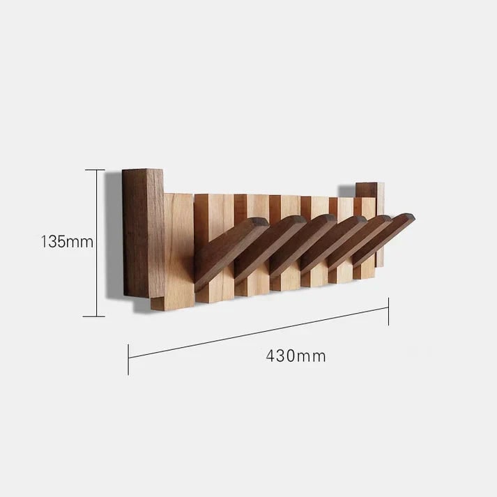 Wooden Coat Rack Natural Wood Tones - Image 7