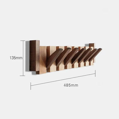 Wooden Coat Rack Natural Wood Tones - Image 8