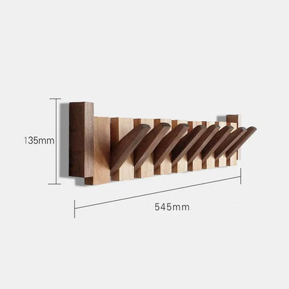 Wooden Coat Rack Natural Wood Tones - Image 9
